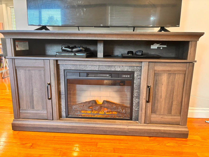 Entertainment Unit with Electric Fireplace