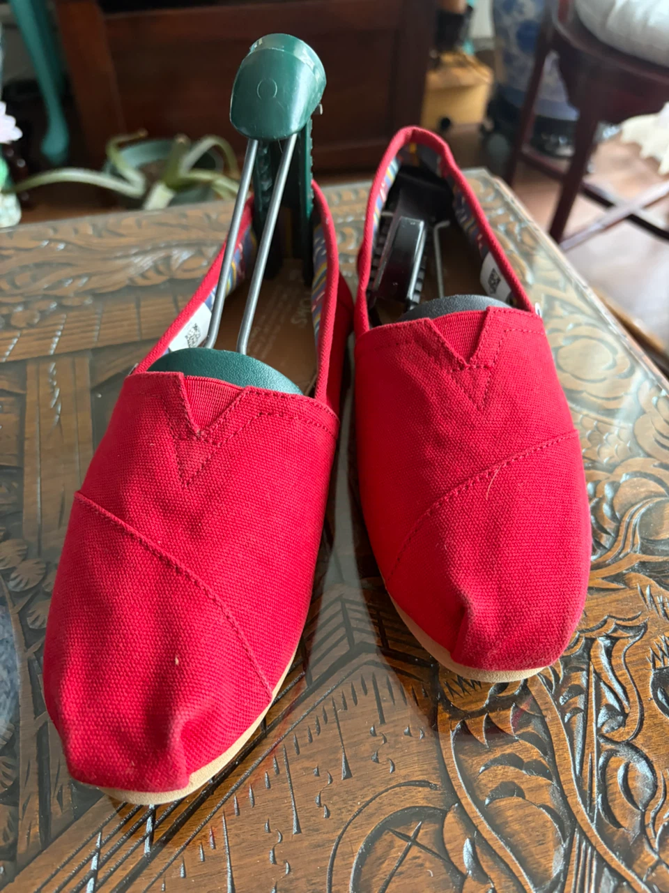 Red TOMS Shoes