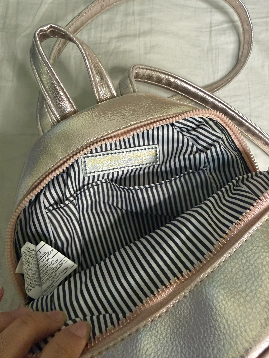 Christian Siriano rose gold metallic mini bag - photo 3
