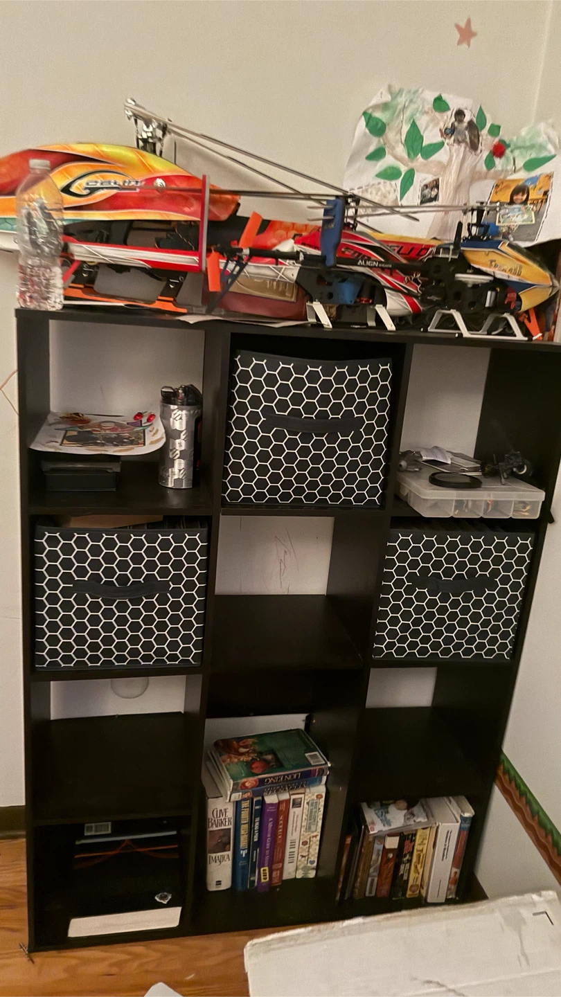 Black Cube Storage Shelf