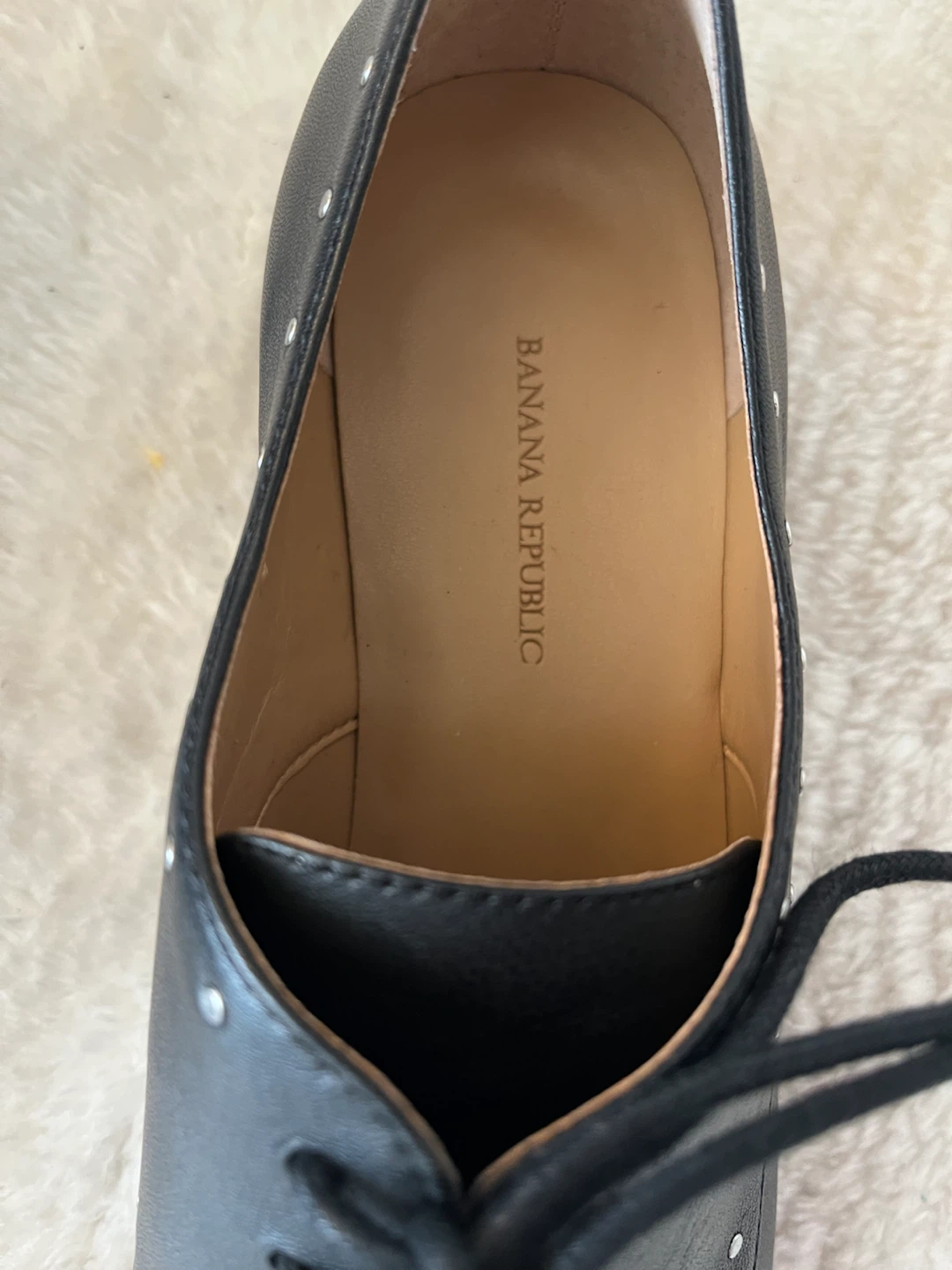 Banana Republic Black Studded Oxford Shoes - photo 3