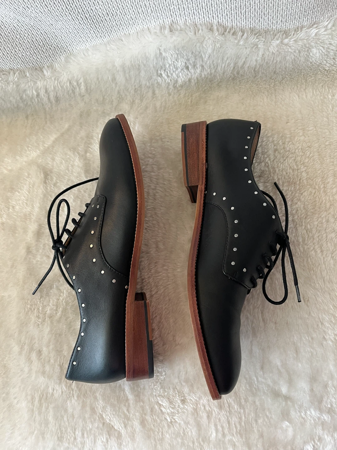 Banana Republic Black Studded Oxford Shoes - photo 4