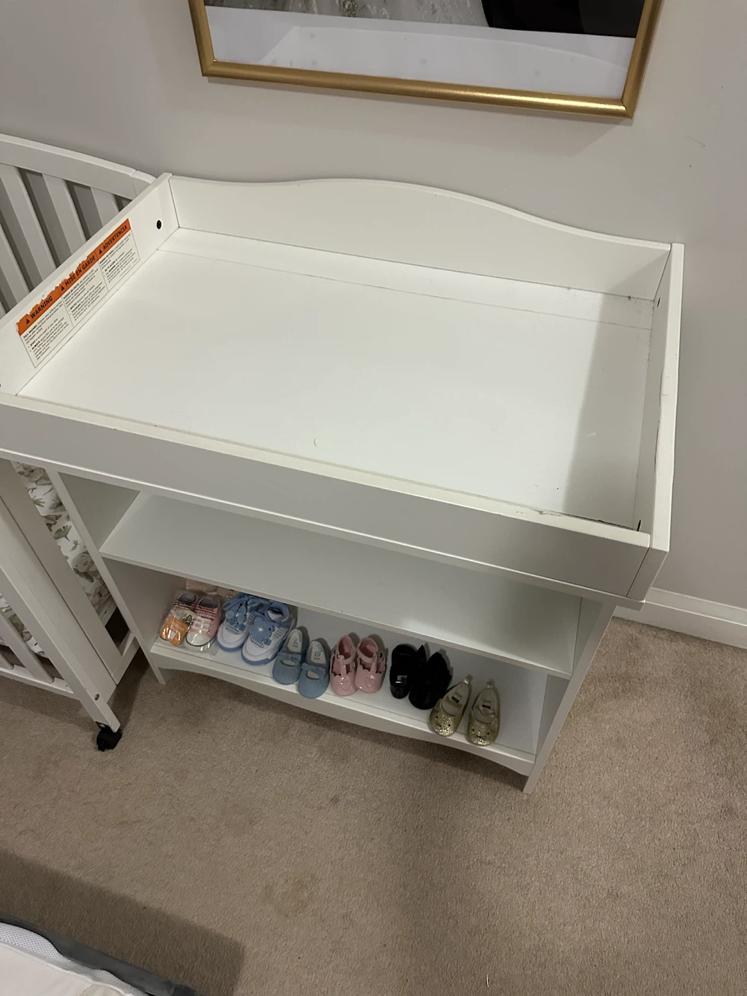 IKEA White Baby Changing Station with Shelves - photo 2