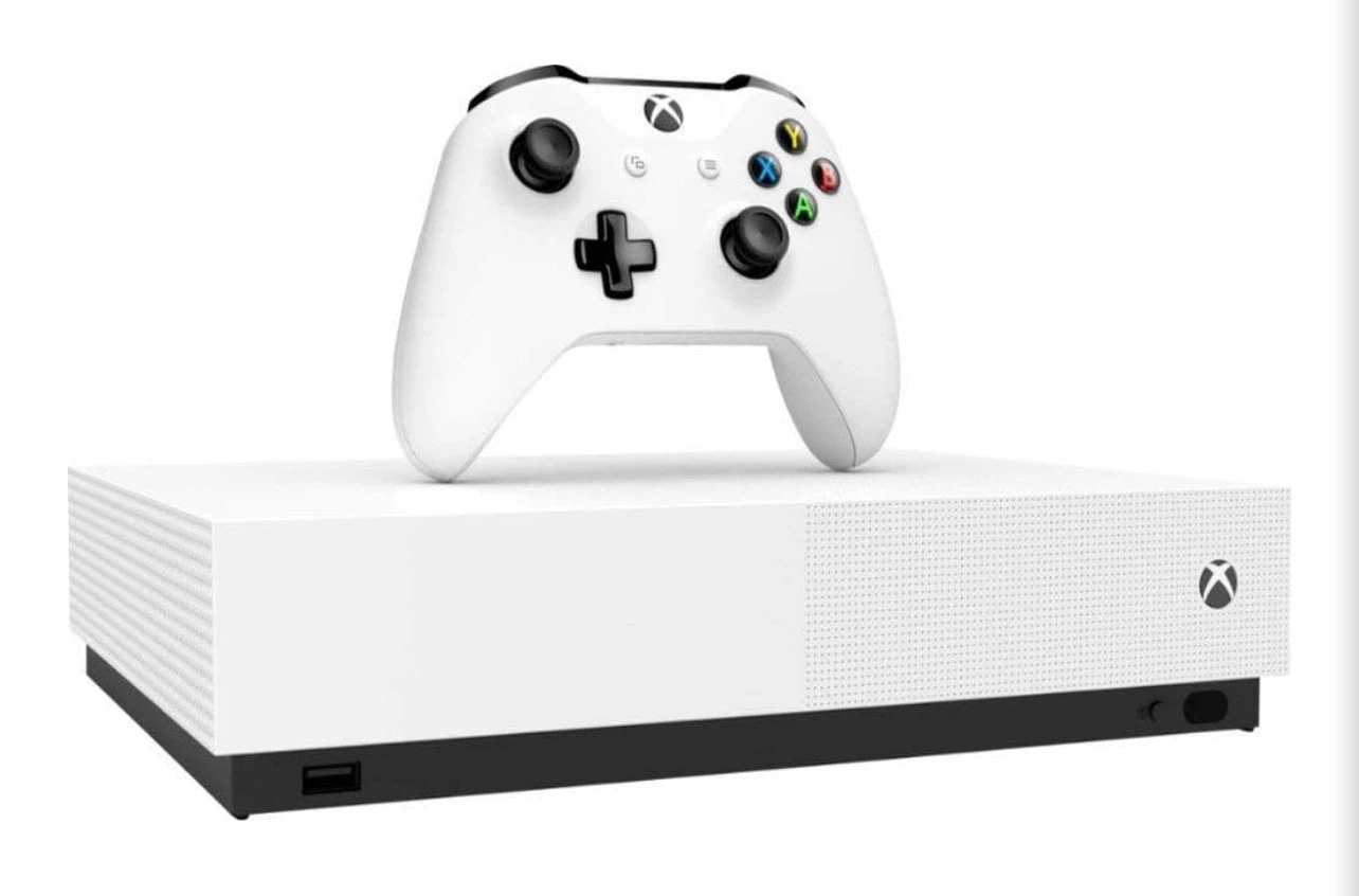 White Xbox One S Console with Controller and Forza Horizon 4