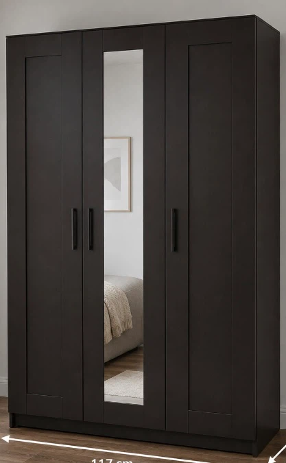 IKEA BRIMNES 3-Door Wardrobe with Mirror - photo 2
