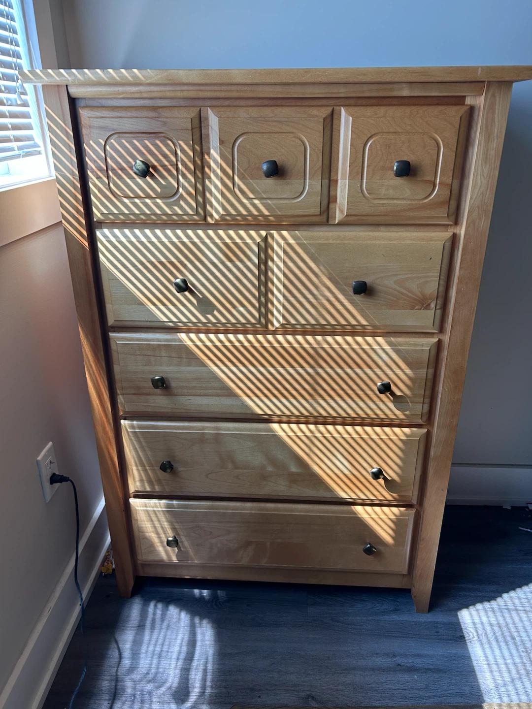 Light Wood Dresser with 5 Drawers - photo 5