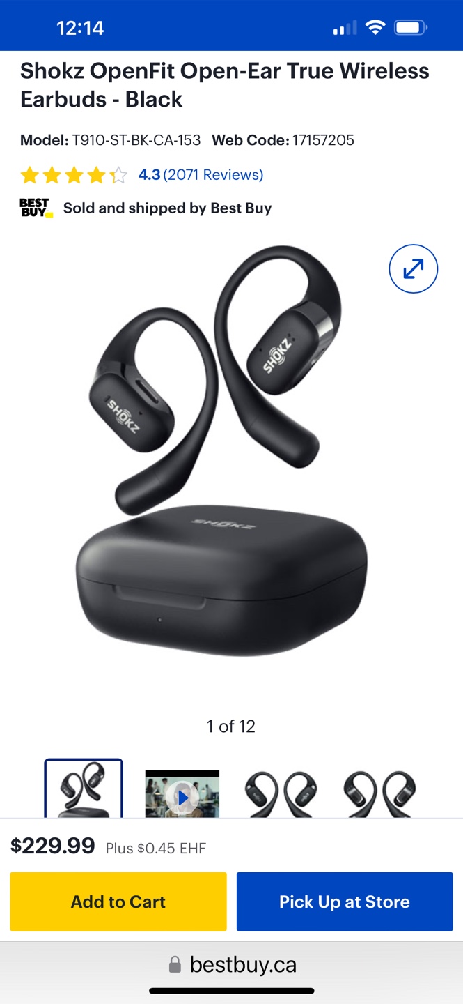 Shokz OpenFit Open-Ear True Bluetooth Headphones Sealed Box