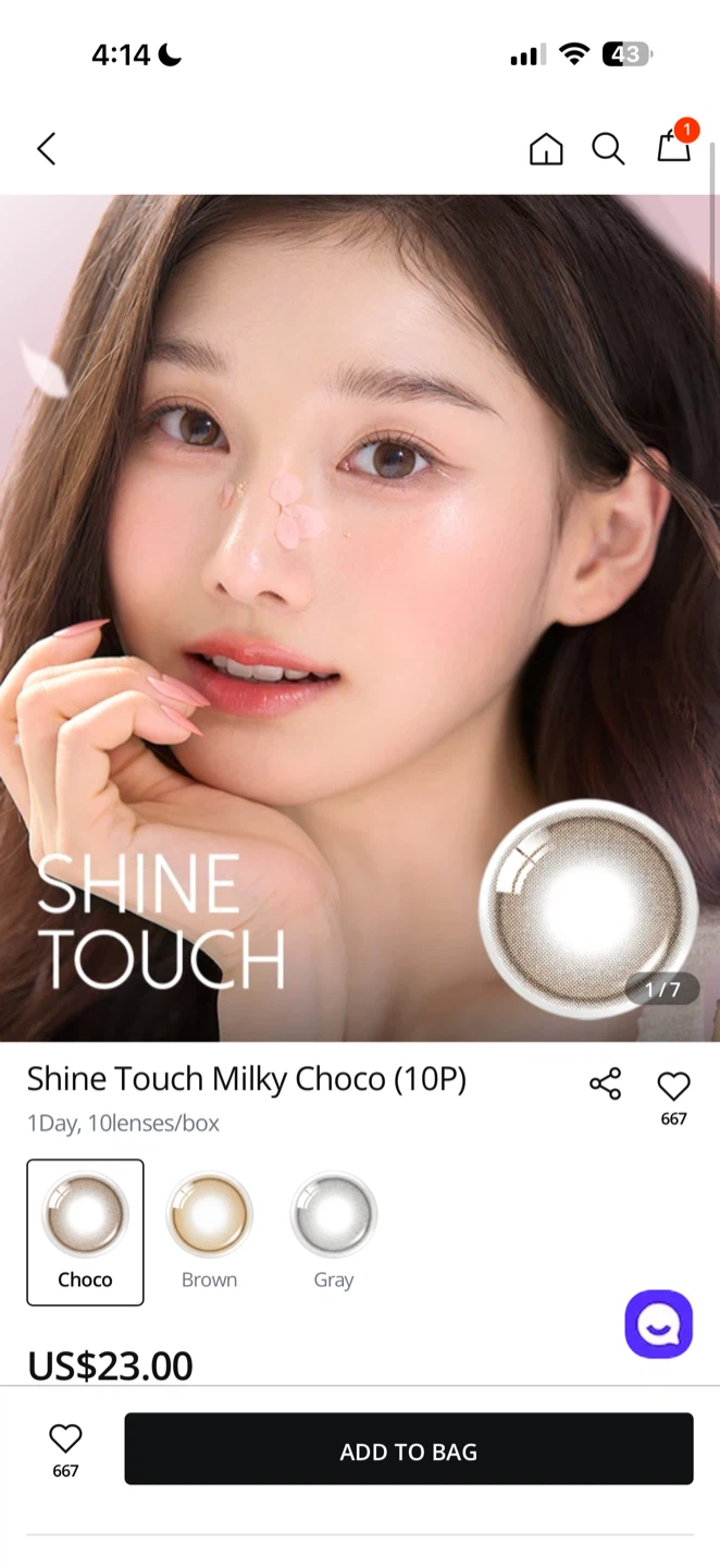 OLENS Shine Touch, Glowy Tear lenses
