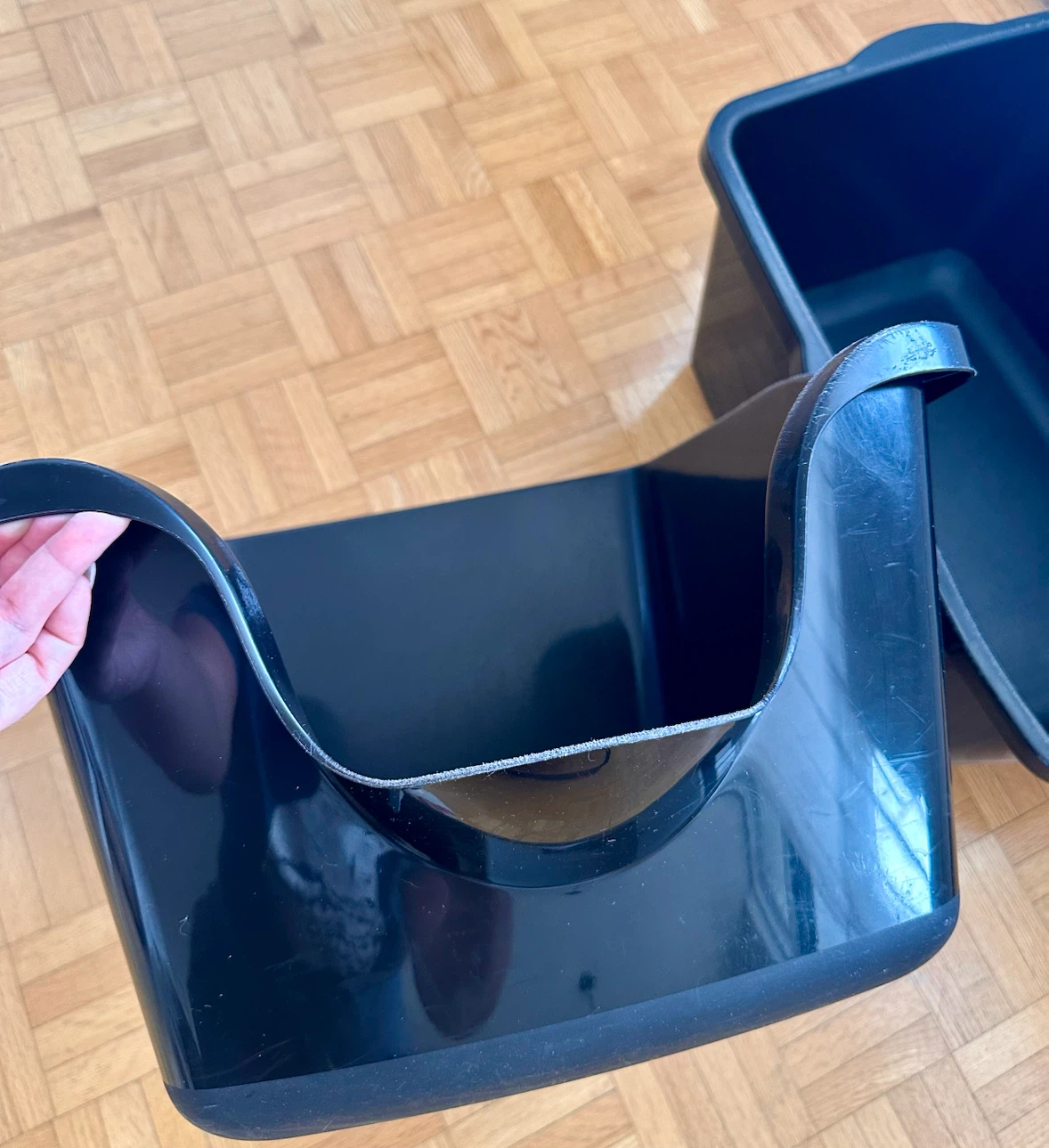 Two Black Cat Litter Boxes