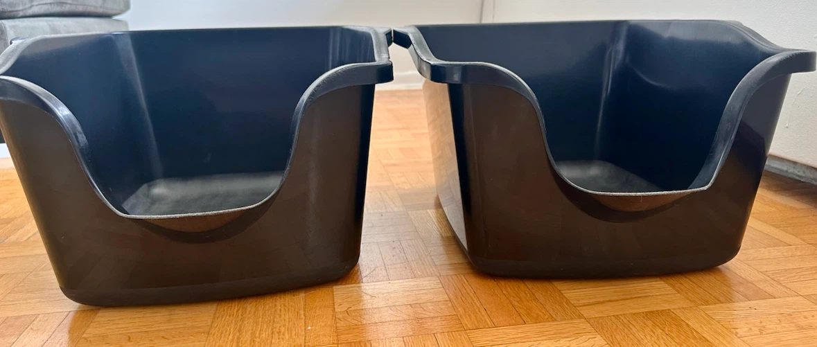 Two Black Cat Litter Boxes - photo 2