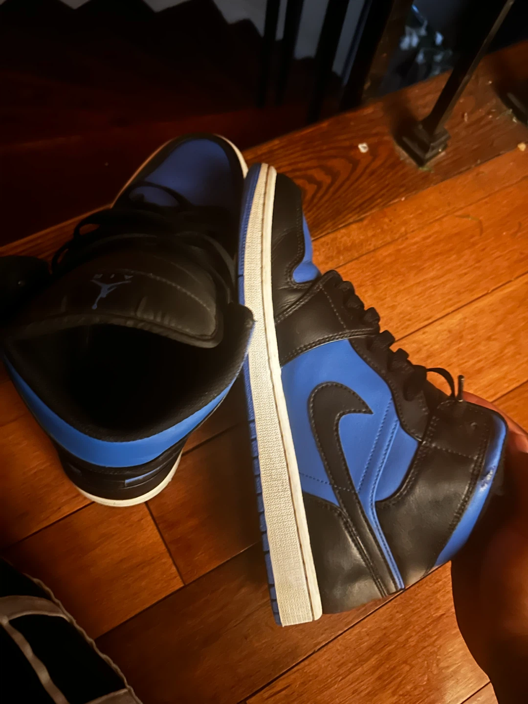 Air Jordan 1 Mid Black/Royal Blue Sneakers - photo 3