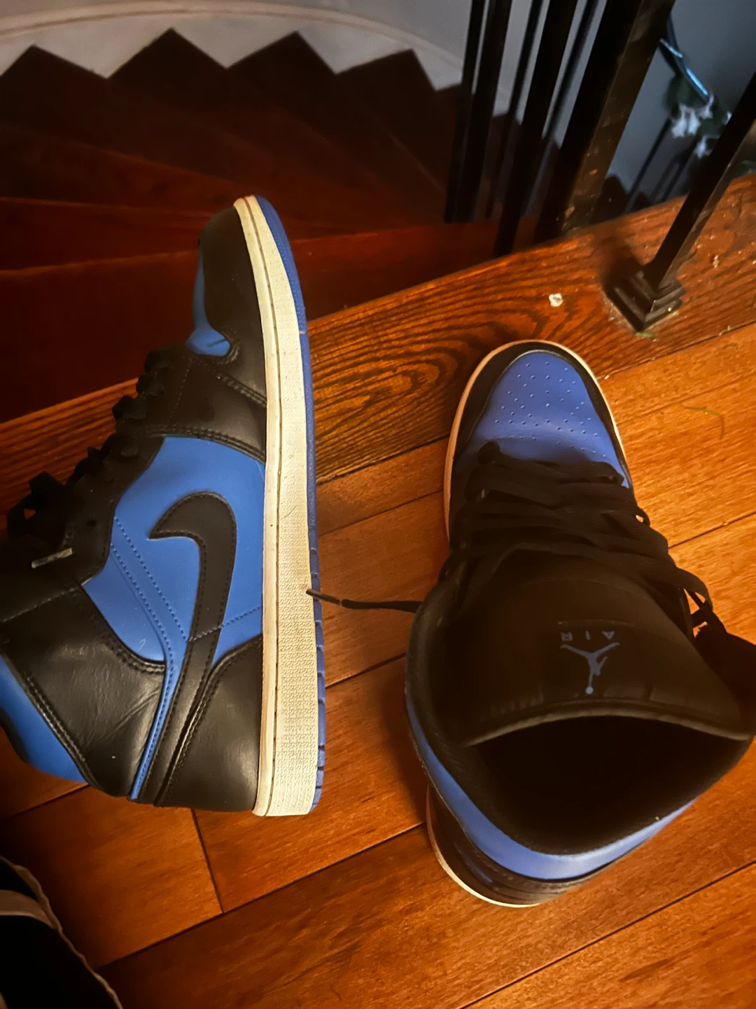 Air Jordan 1 Mid Black/Royal Blue Sneakers - photo 4