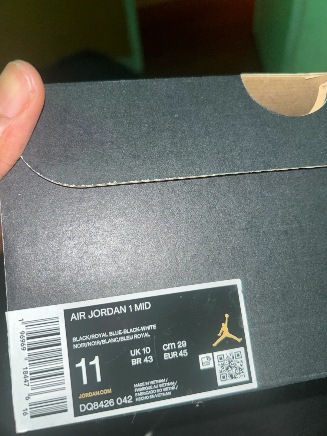 Air Jordan 1 Mid Black/Royal Blue Sneakers - photo 5