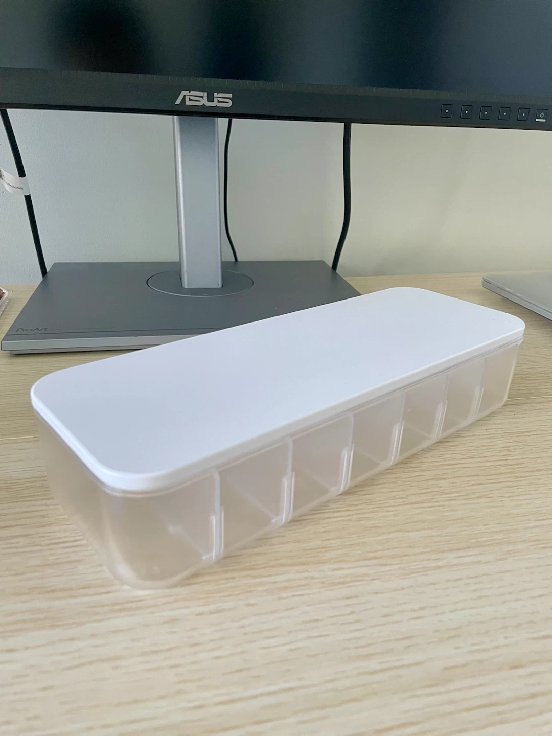 Clear Divided Organizer Box with Lid - photo 2