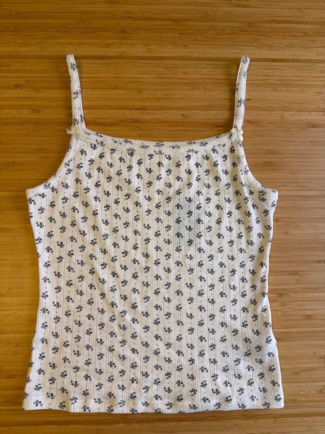 Levi’s White Floral Pointelle Cami