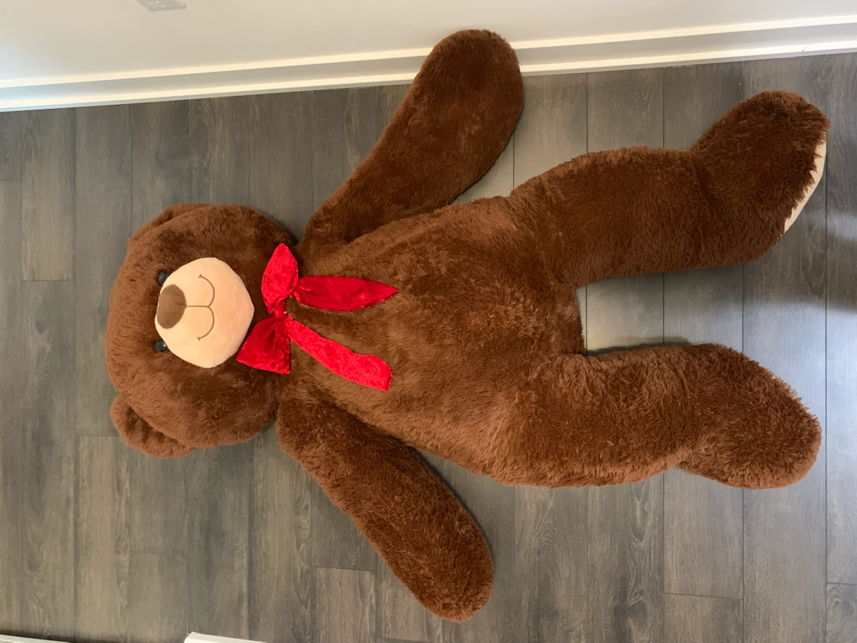 Giant Teddy Bear with Red Bow - photo 2