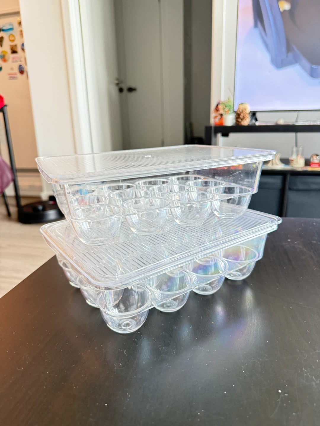 2 Pack Clear Plastic Egg Holders