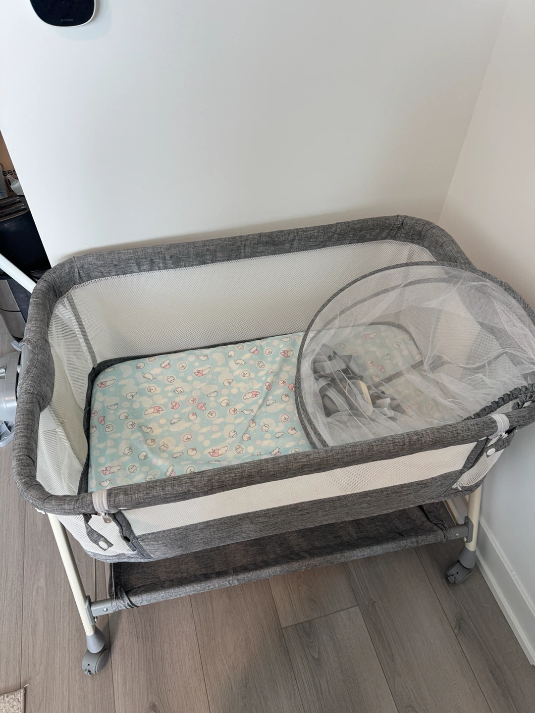 Grey Baby Bassinet with Mattress - photo 5