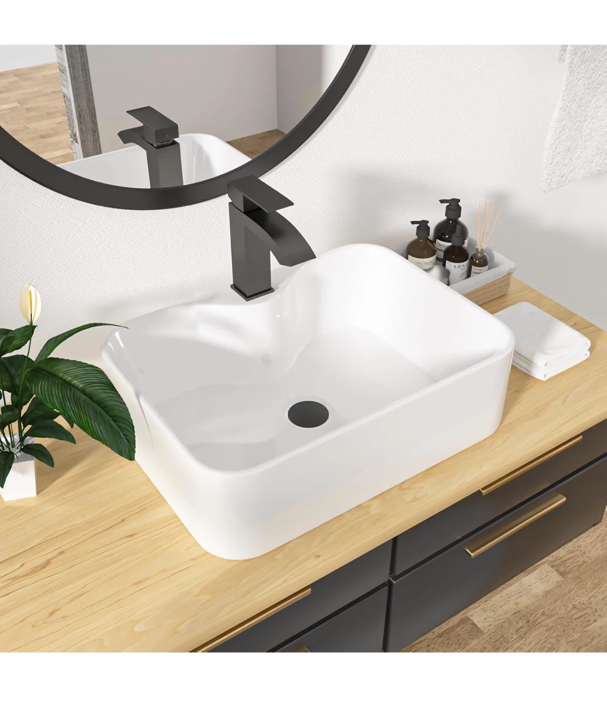 Rectangle Bathroom Vessel Sink 19"x15" 1915 - photo 2