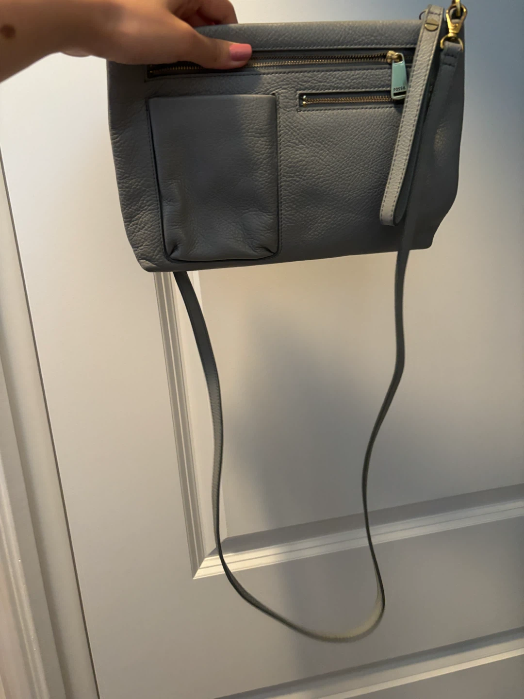 Fossil Grey Leather Crossbody Bag - photo 2