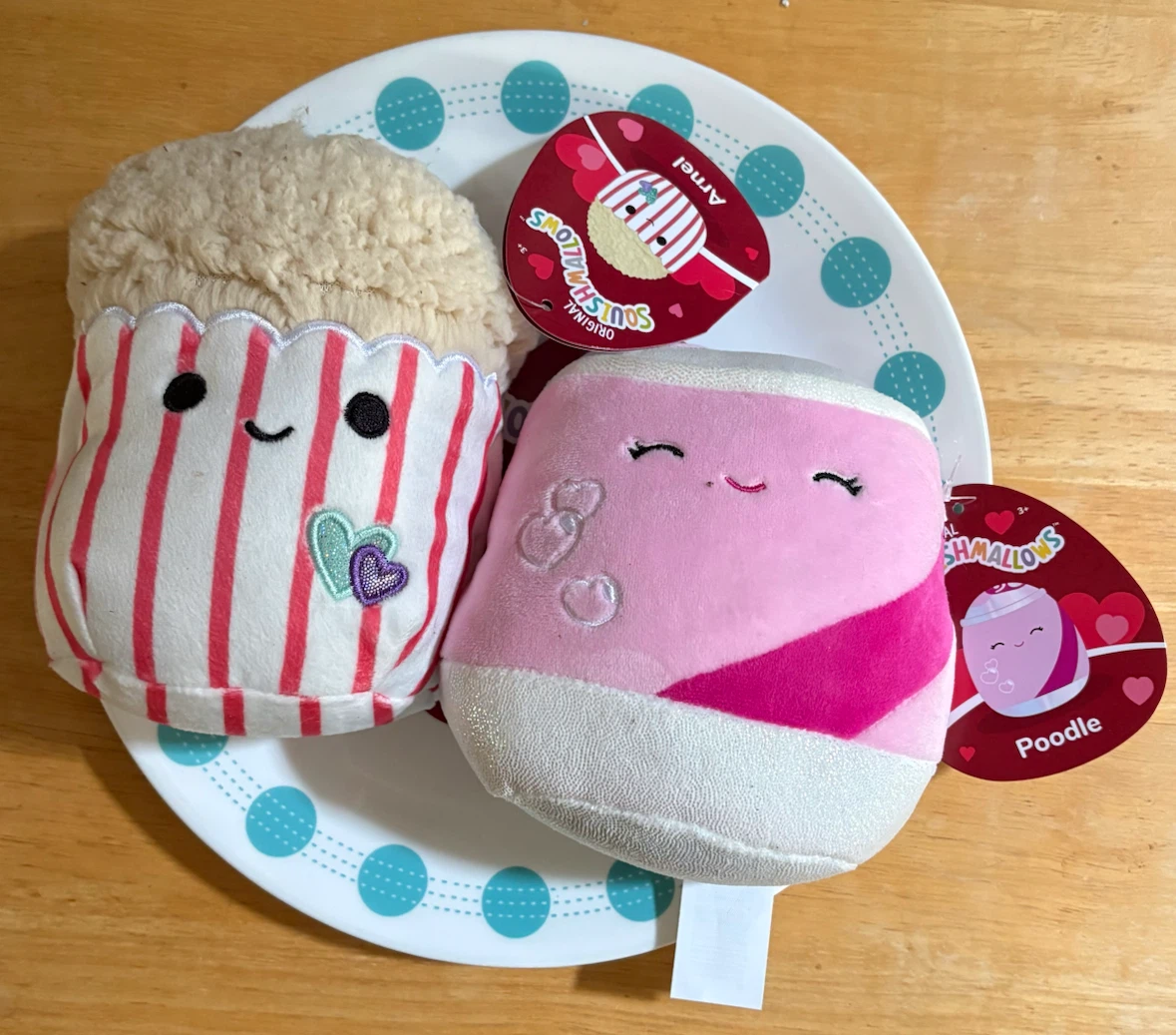 ✨✨Squishmallows "Arnel" Popcorn & "Poodle" Plush Toys