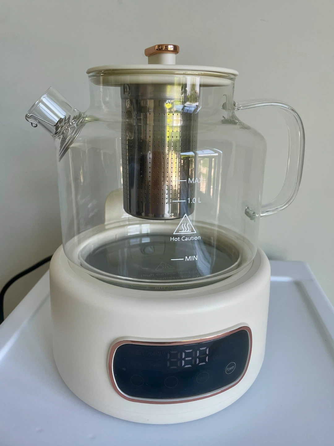 Electric Kettle with Glass Tea Pot