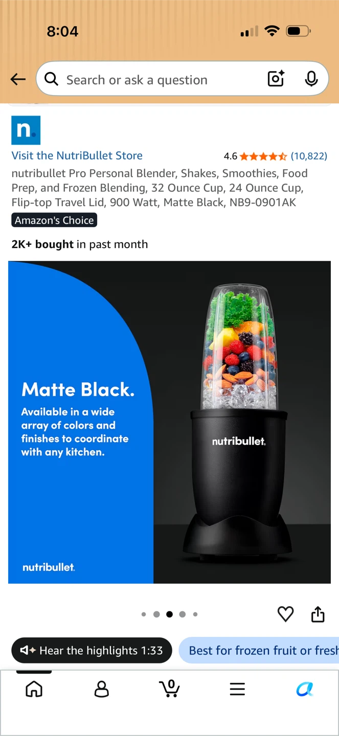 NutriBullet Pro Personal Blender - Matte Black