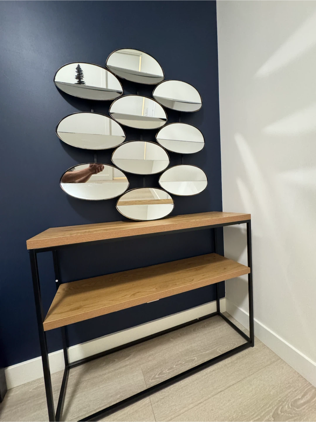 Decorative Wall Mirror (black and brass)