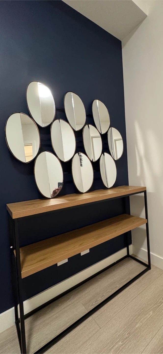 Decorative Wall Mirror (black and brass) - photo 2