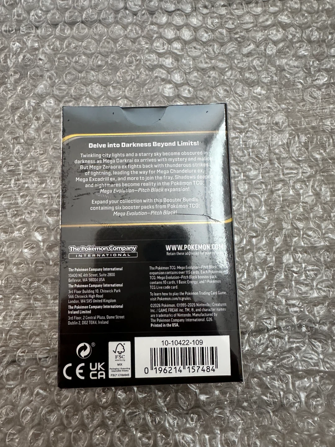 Sealed Pokémon TCG Mega Evolution Pitch Black Booster Bundle - photo 2