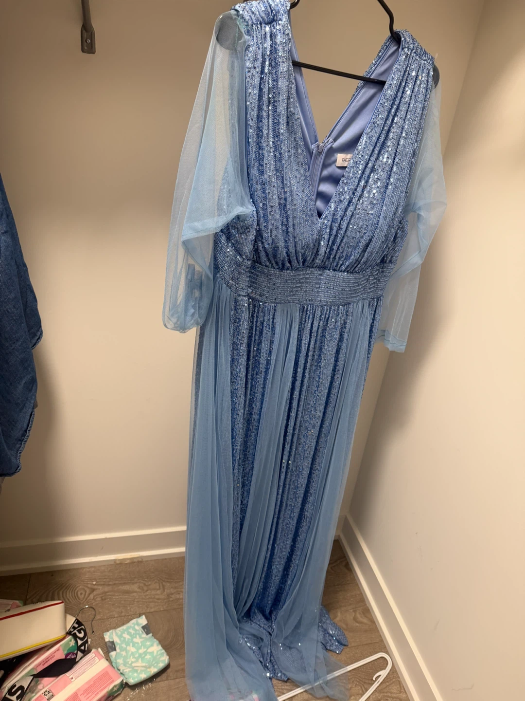 Fairy Tale Blue Sequin Gown - photo 3