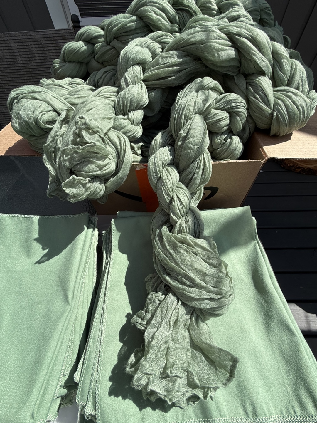 Sage Green Fabric Napkins & Table Runners - photo 2