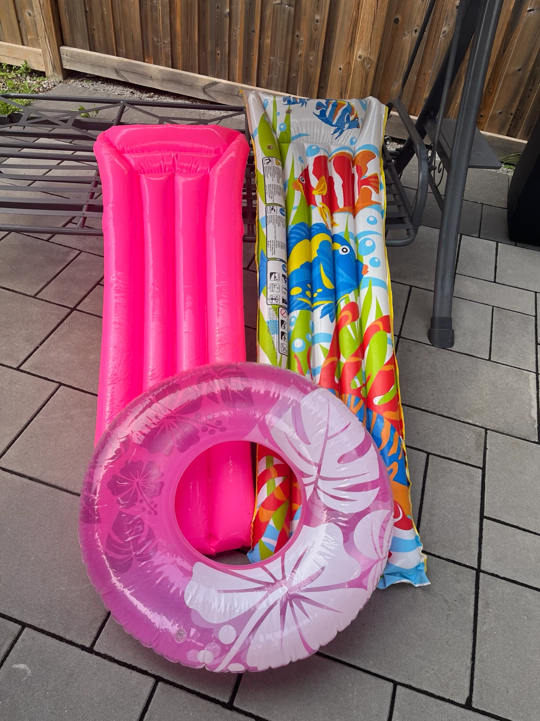 (3) Inflatable Pool Floats and Swim Ring