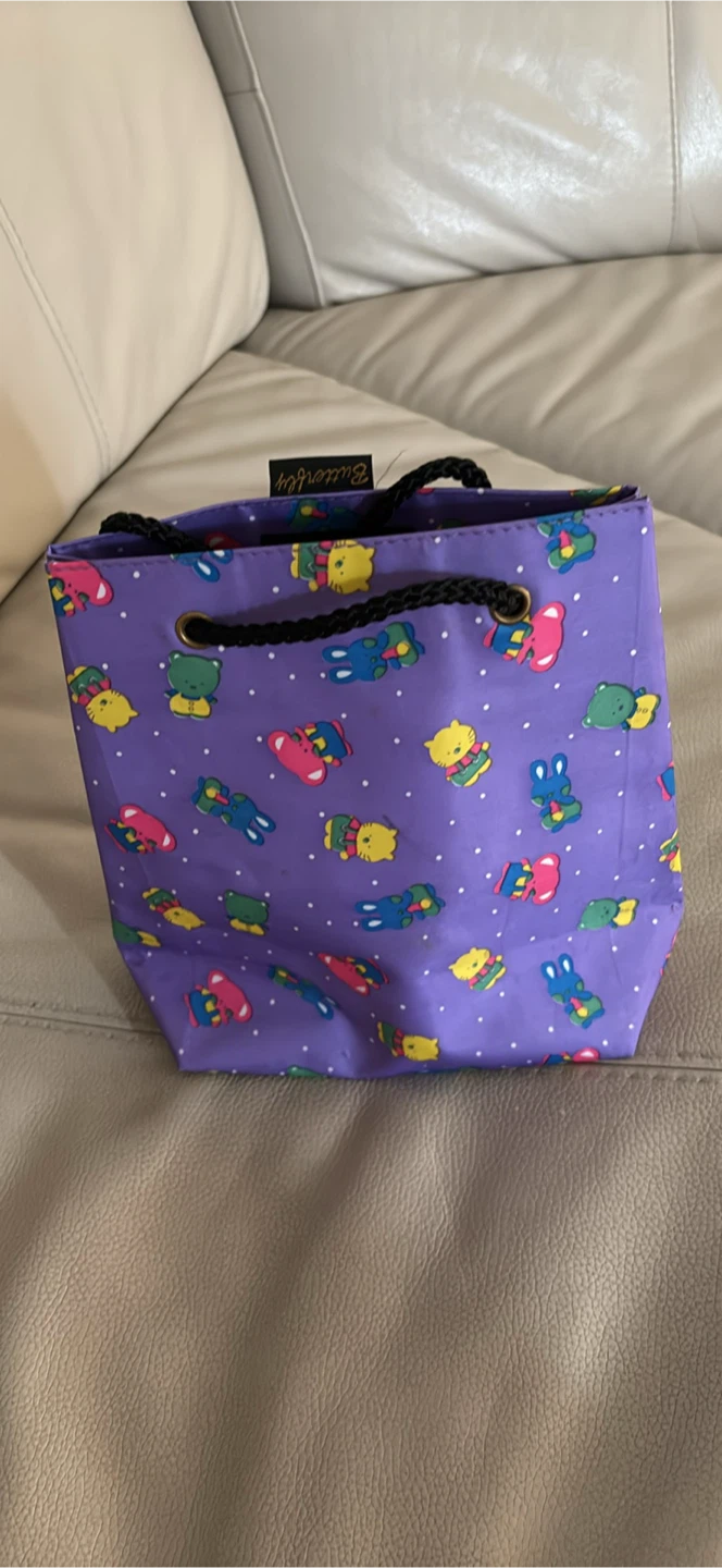 Purple Bear Print Tote Lunch Bag - photo 2