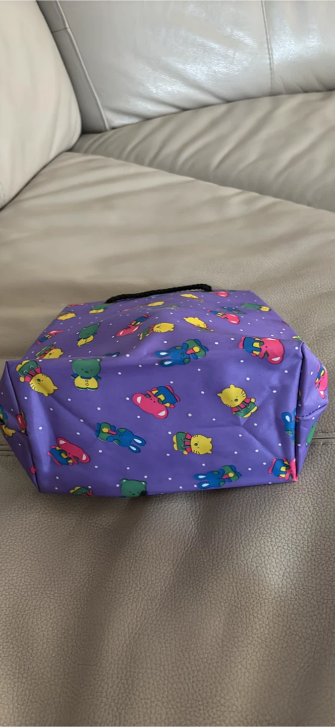 Purple Bear Print Tote Lunch Bag - photo 3