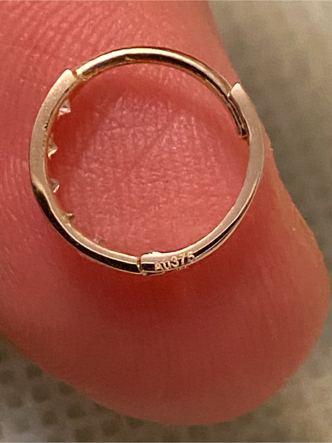 9 K Gold Hoop Earrings with Moissanites - photo 5