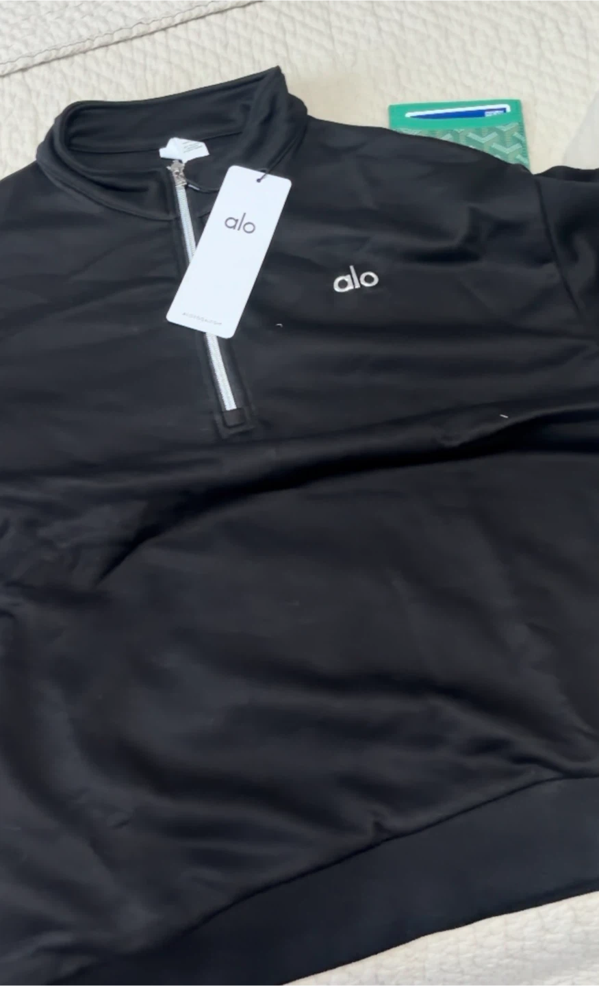 Alo Black Half-Zip Pullover