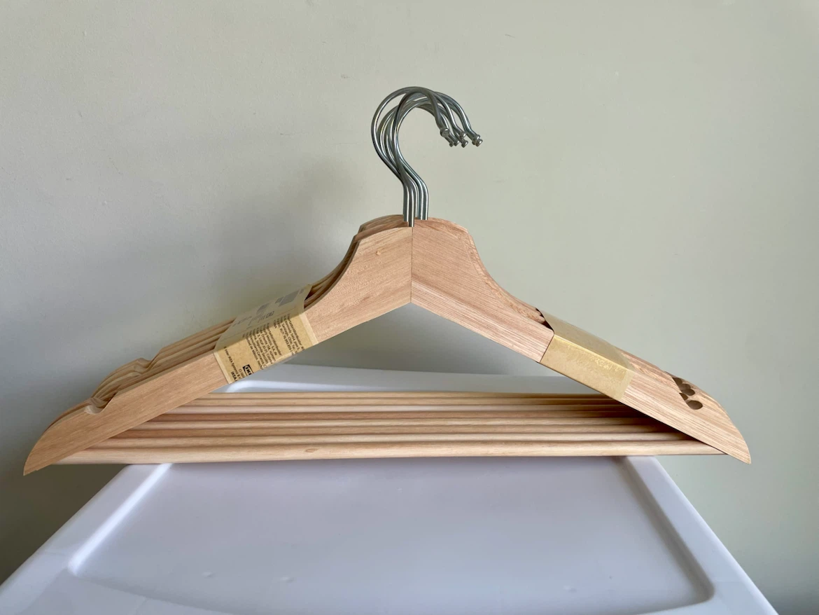 IKEA Wooden Hangers - 8 Pack