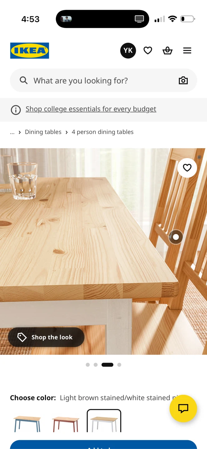 IKEA Dining Table and 2 chairs - photo 2