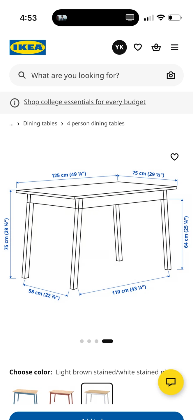 IKEA Dining Table and 2 chairs - photo 4