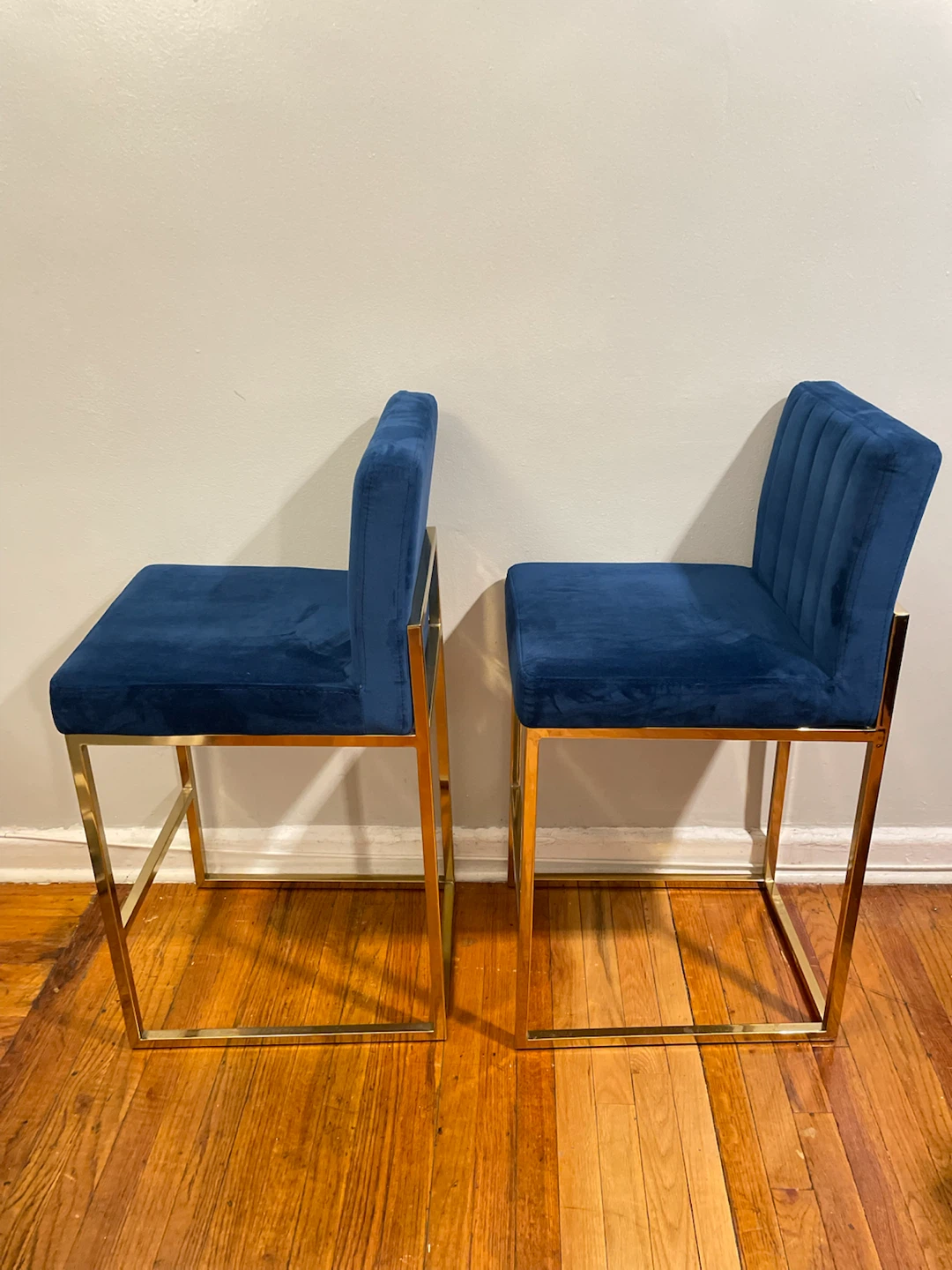 Velvet Fabric Bar Stools (Set of 2) $200 - photo 3