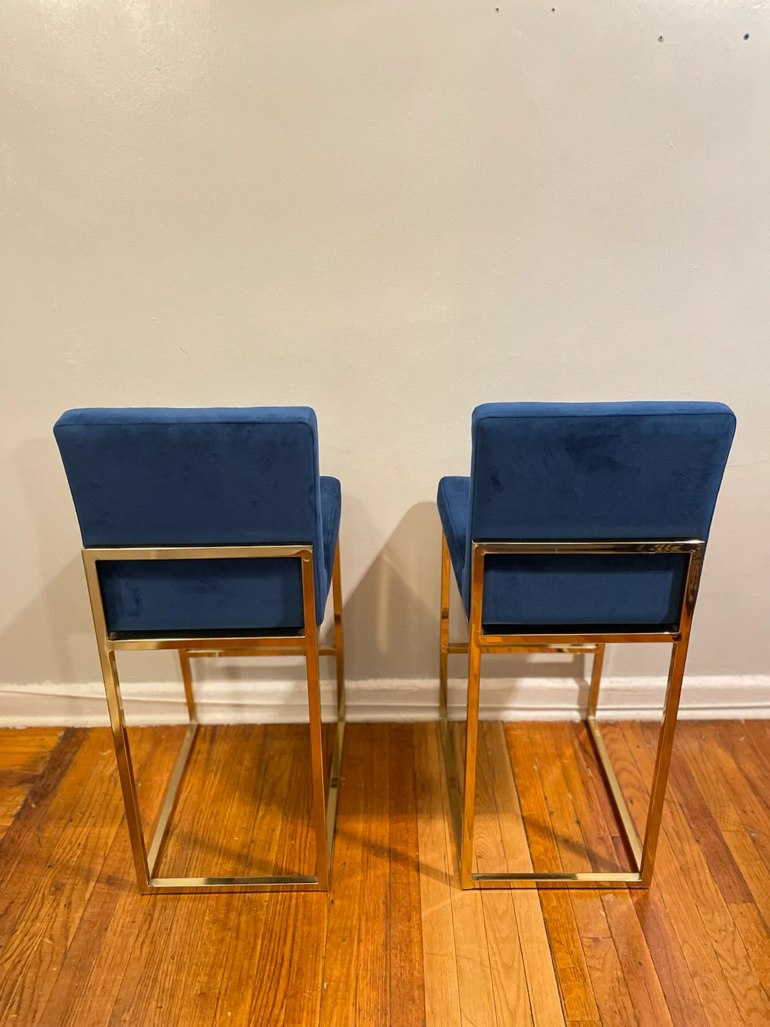 Velvet Fabric Bar Stools (Set of 2) $200 - photo 4