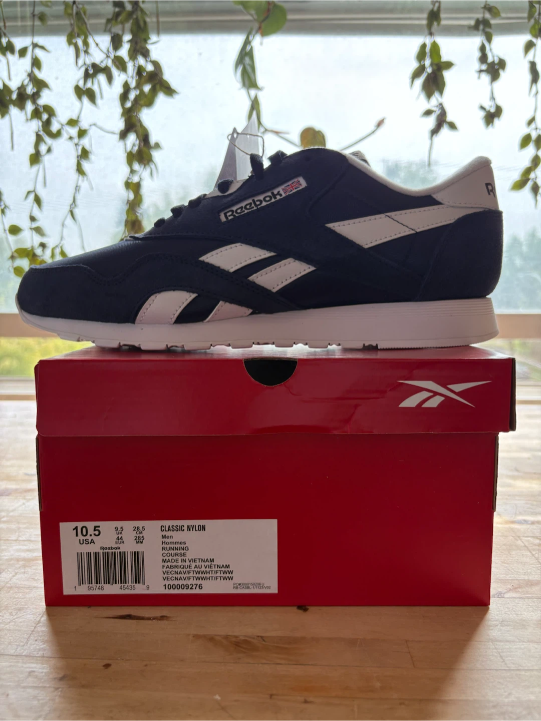 Reebok Classic Nylon Shoes Navy White