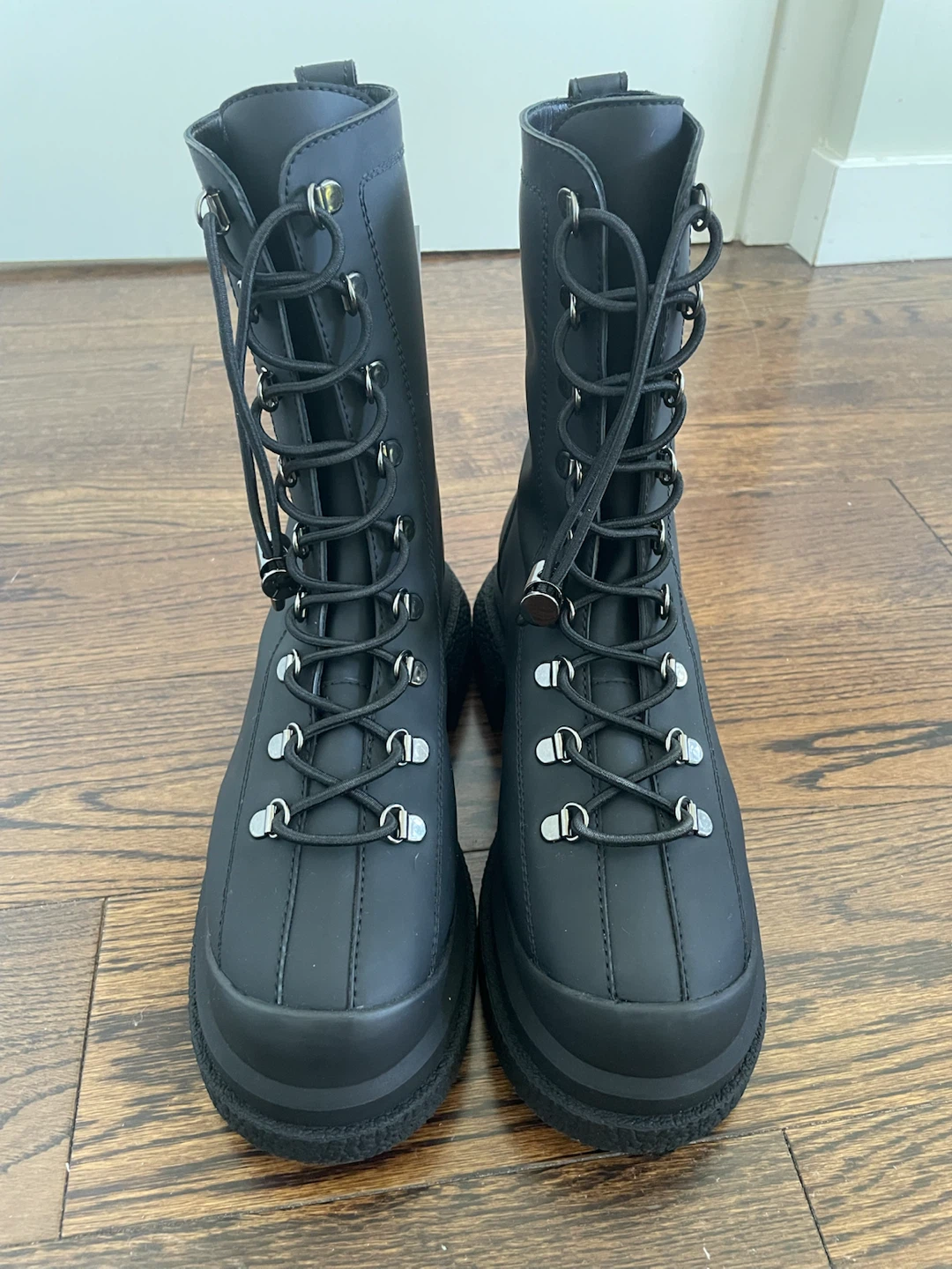 Stuart Weitzman Black Lace-Up Boots - photo 2