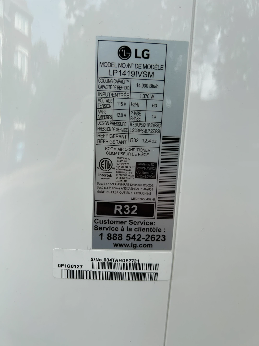 LG LP1419IVSM Portable Air Conditioner - photo 5