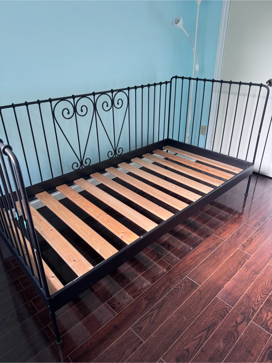 Black Metal Daybed with Heart Detail