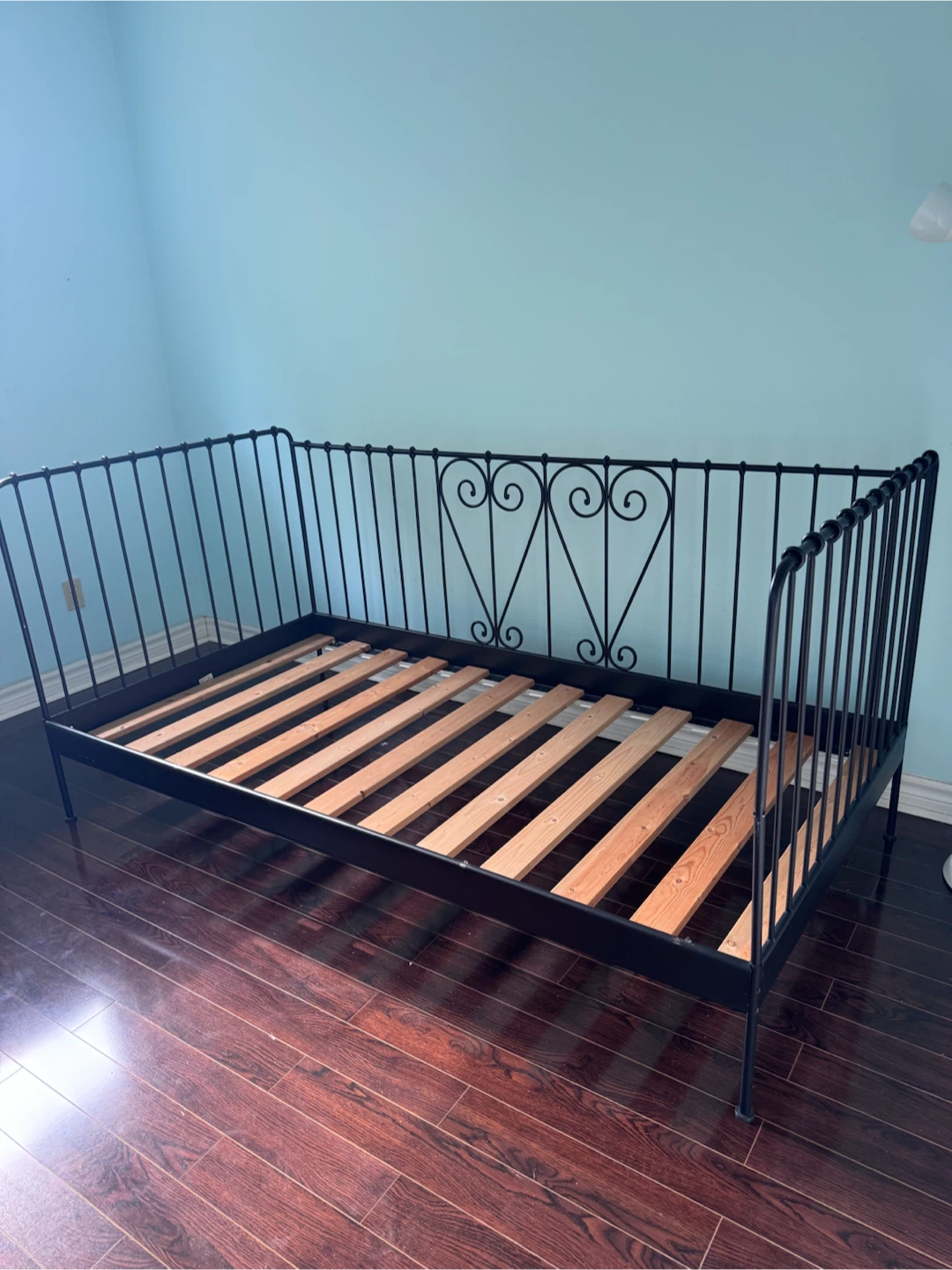 Black Metal Daybed with Heart Detail - photo 2