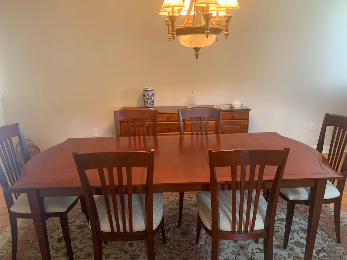 Designer Dining Table and Six Chairs