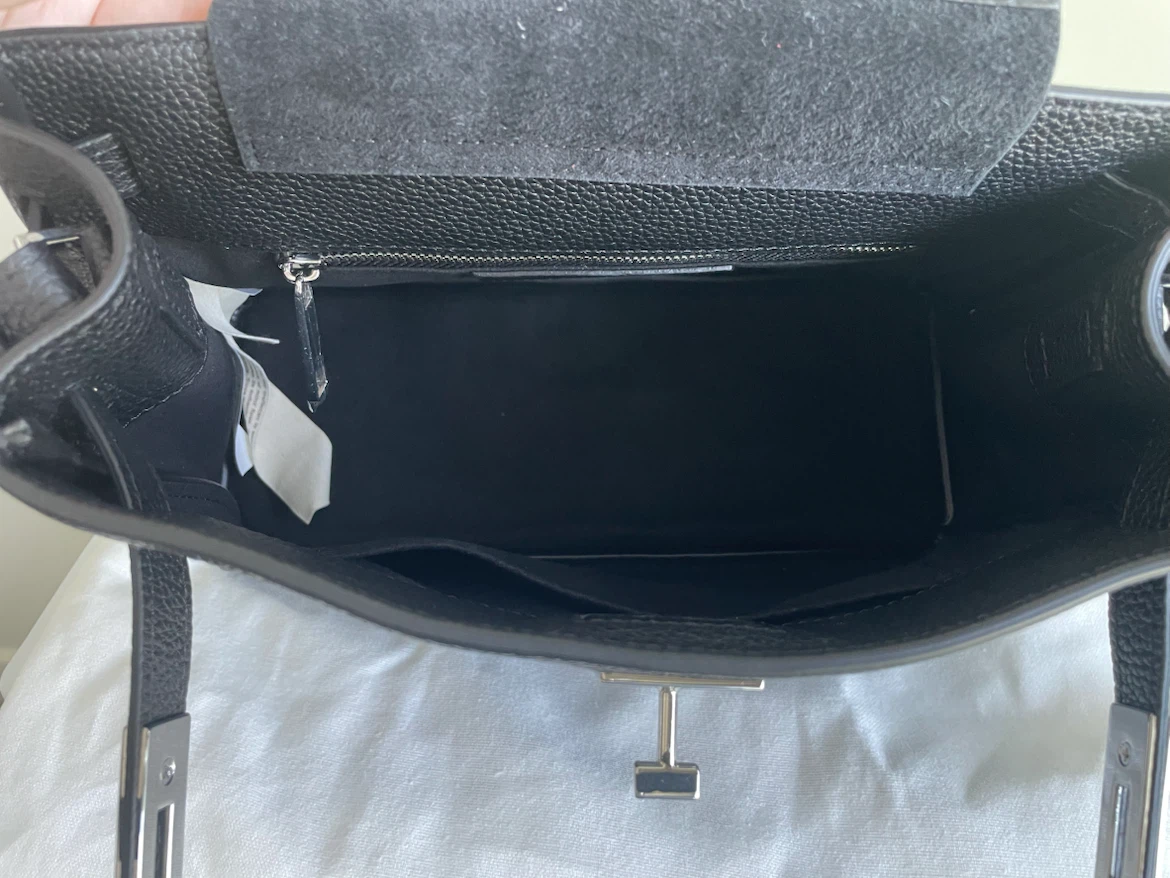 Black Leather Top Handle Bag - photo 4