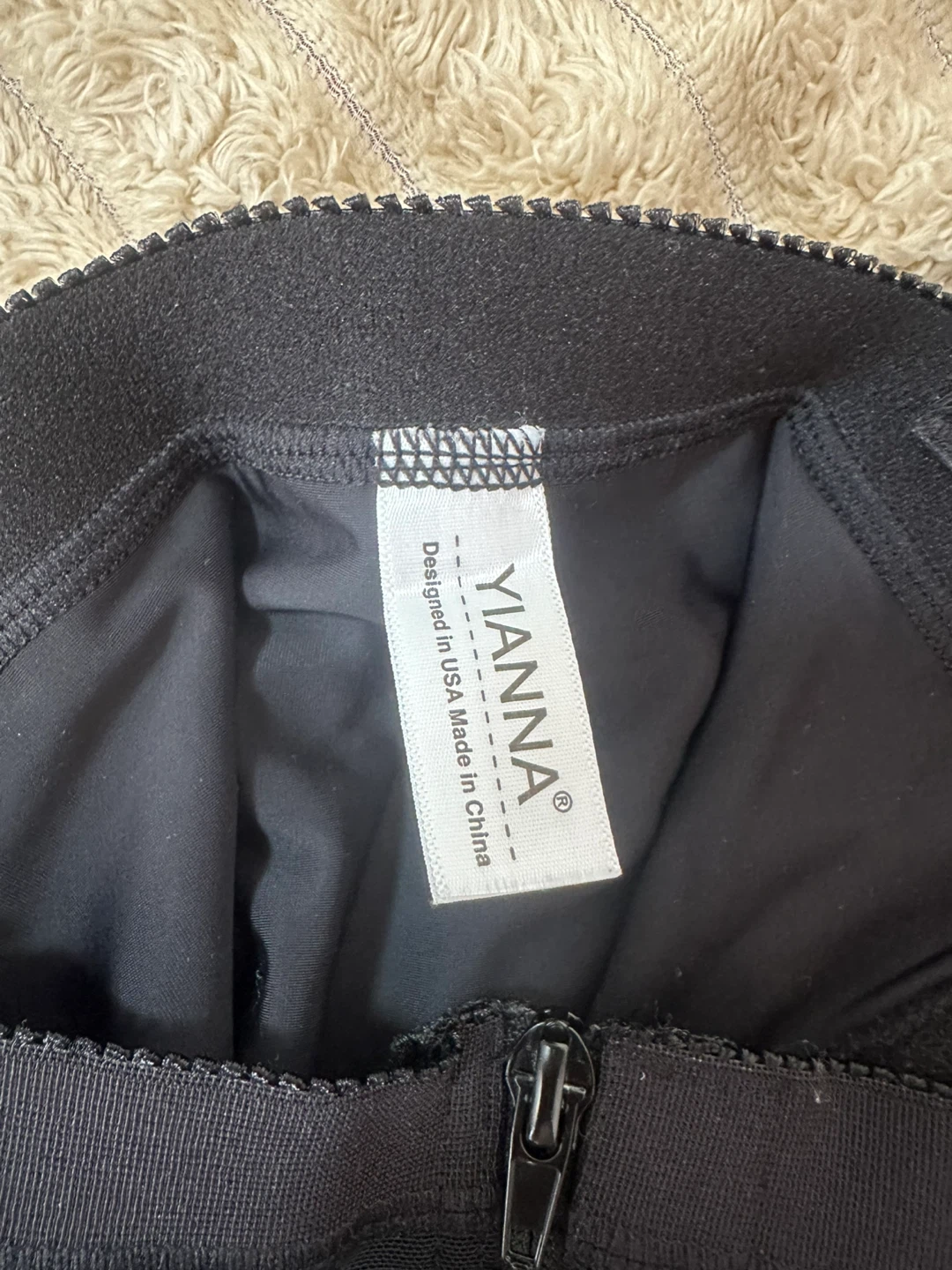YIANNA Black Shapewear Bodysuit with Straps - photo 3